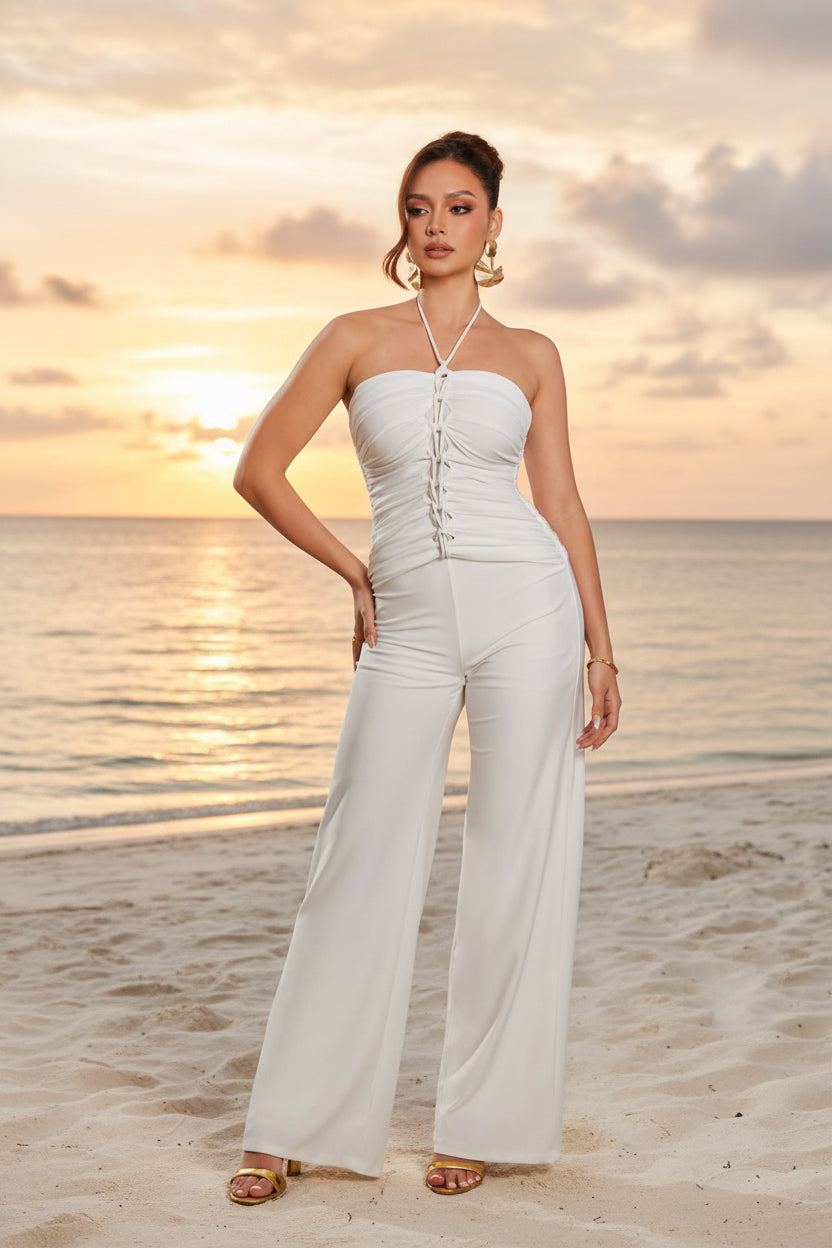 Dynasty Muse - Combinaison bustier blanche