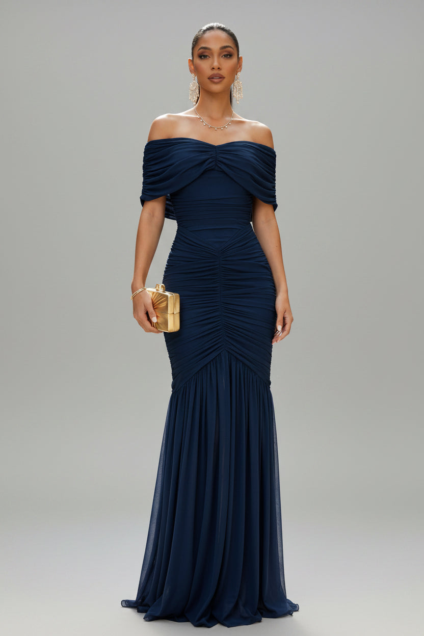 Midnight Duchess - Robe longue bleu marine