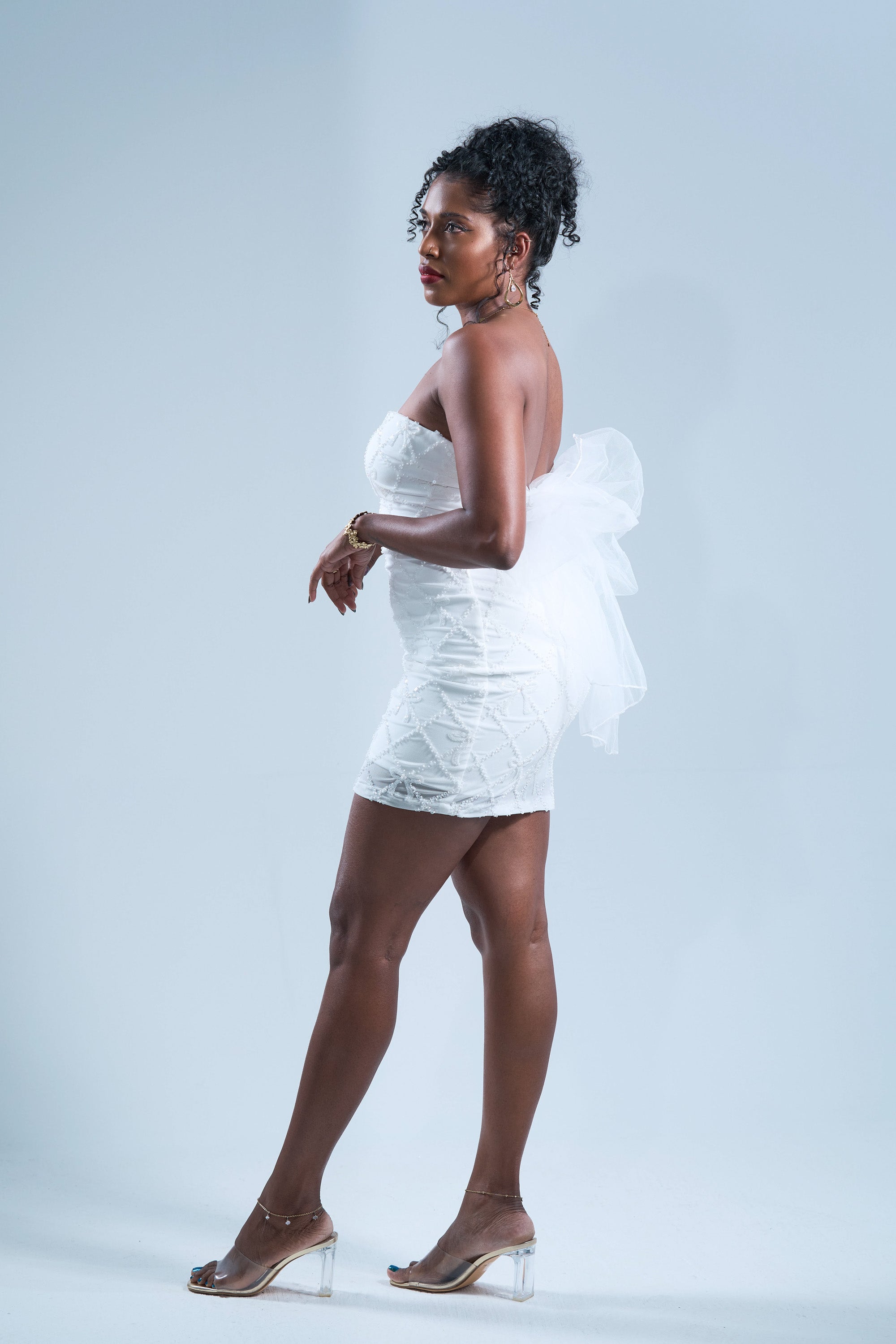 Ivory Knot - Mini robe avec joli noeud