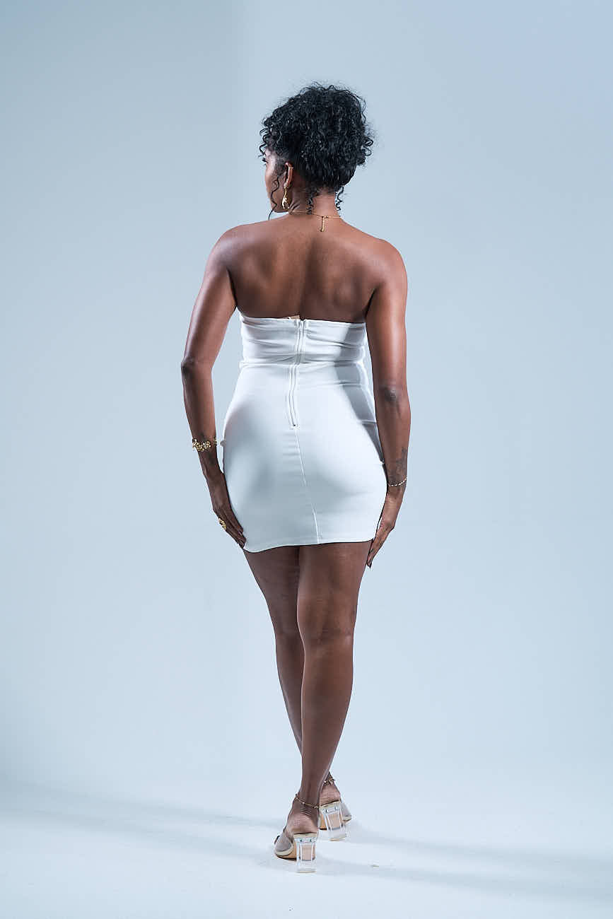 Crystal Heat - Mini robe Blanche