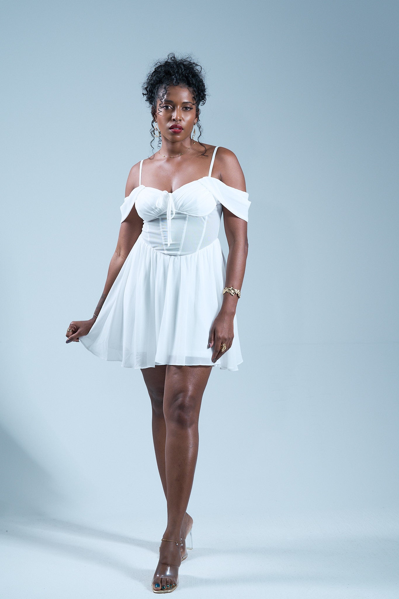 Midnight White - Mini robe Blanche