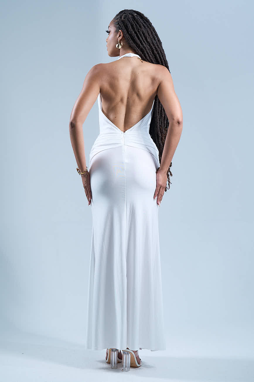 Ivory Petal - Robe longue blanche