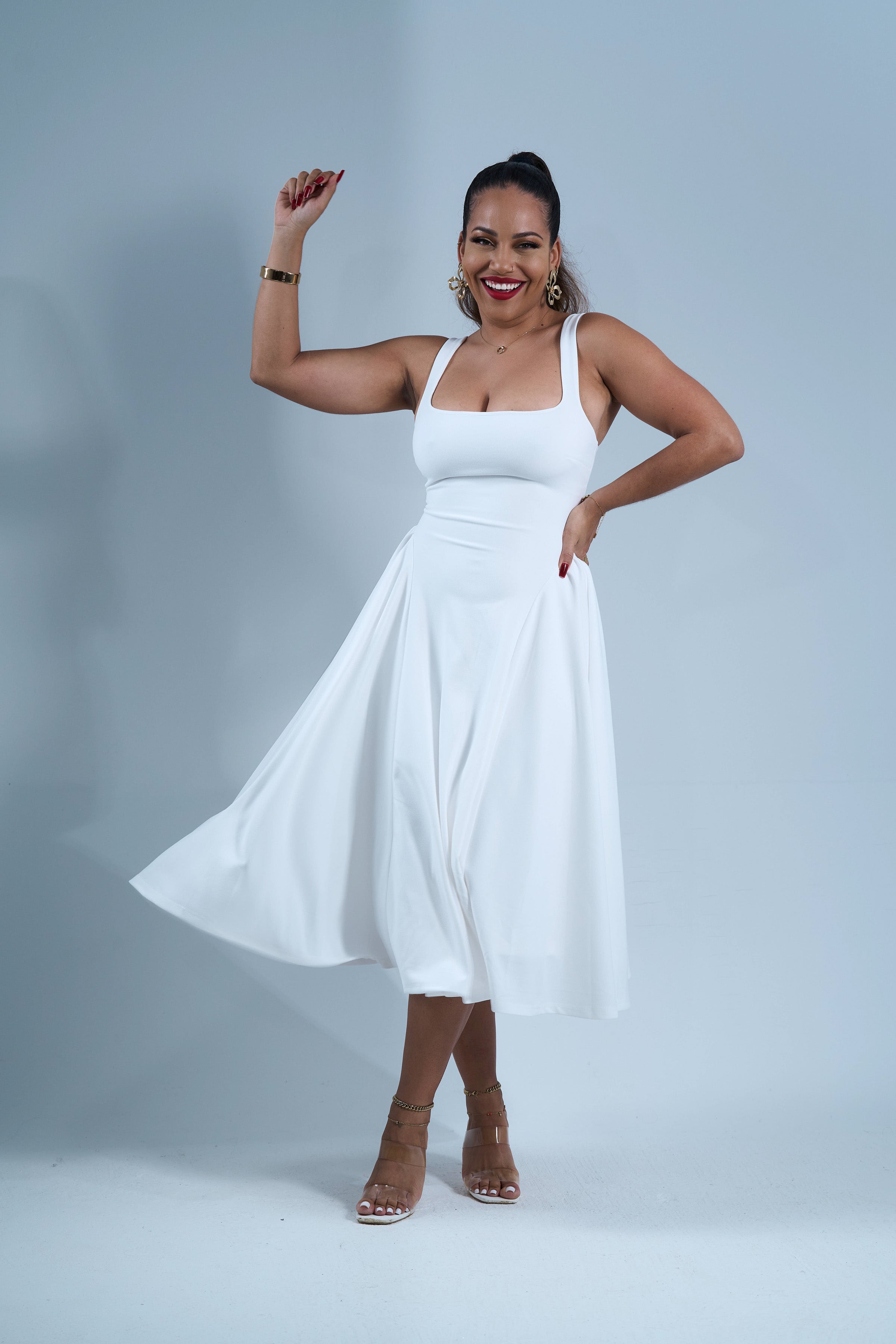 White & Boogie - Robe midi Blanche