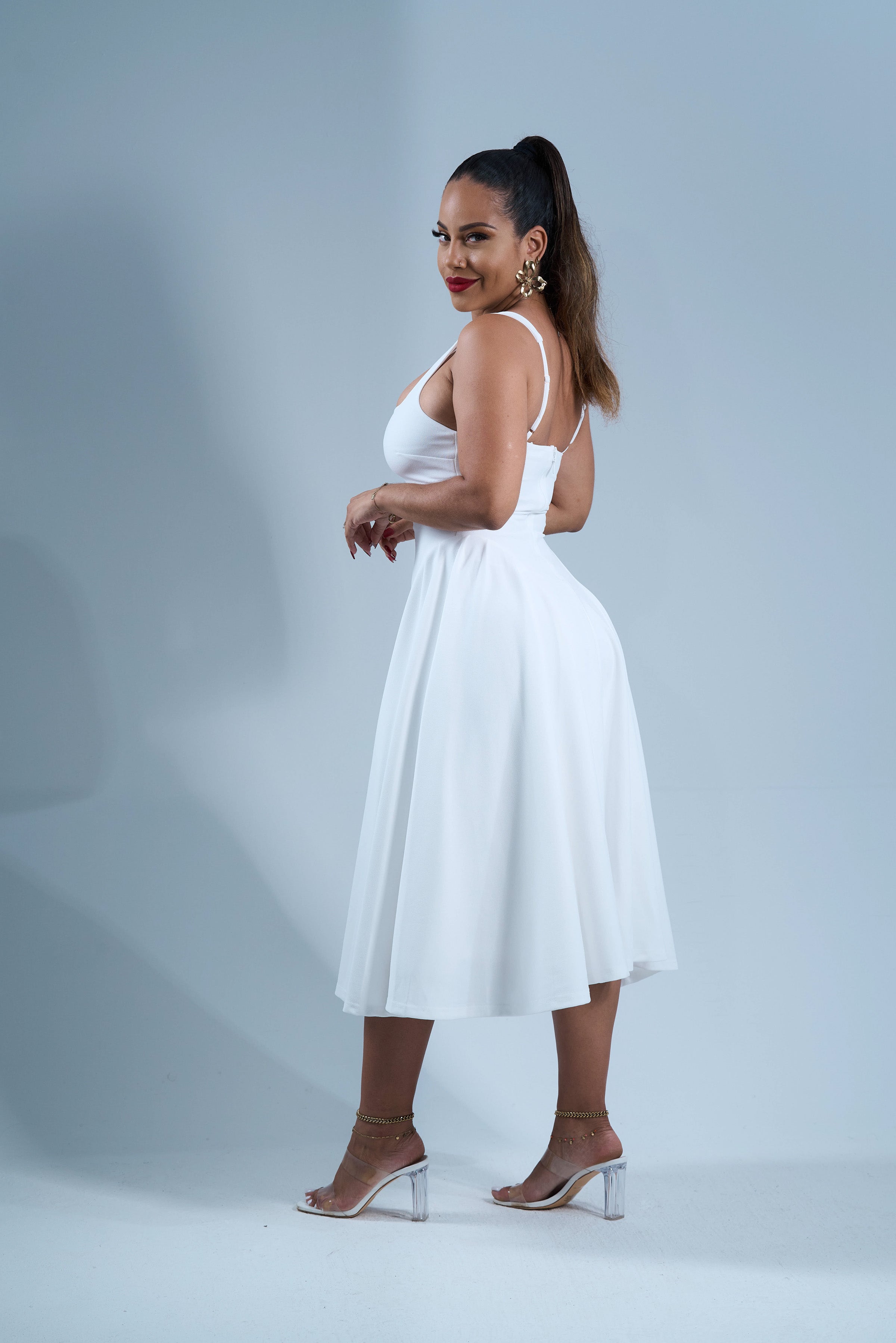 White & Boogie - Robe midi Blanche