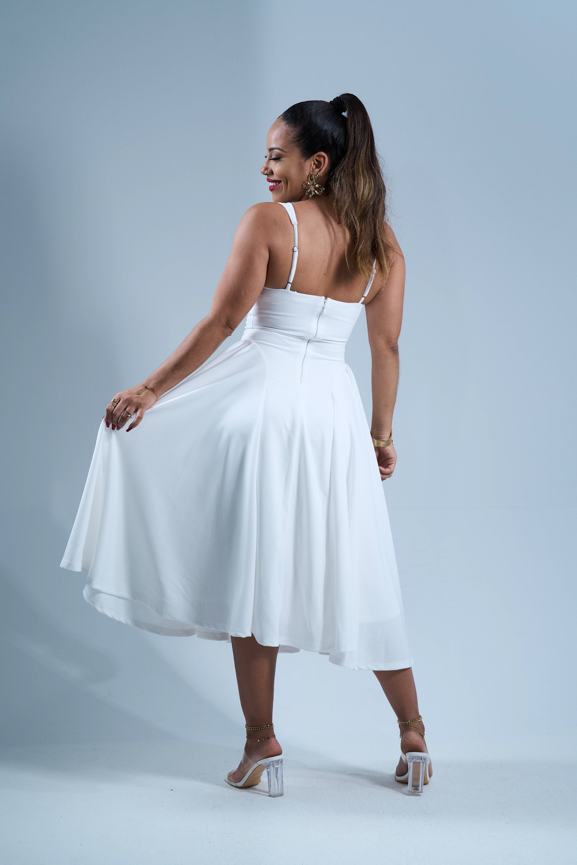 White & Boogie - Robe midi Blanche