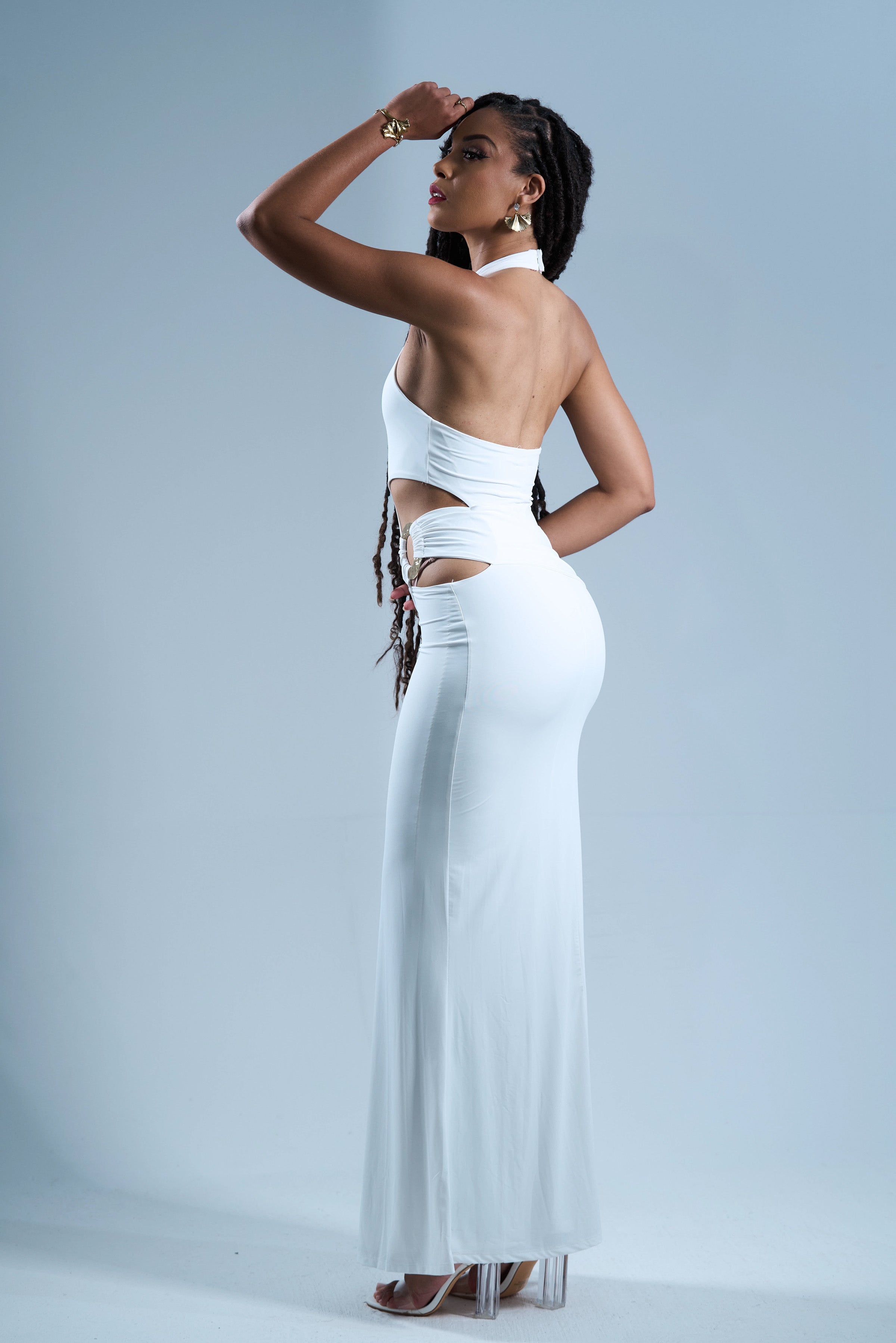 Halo Night - Robe longue blanche