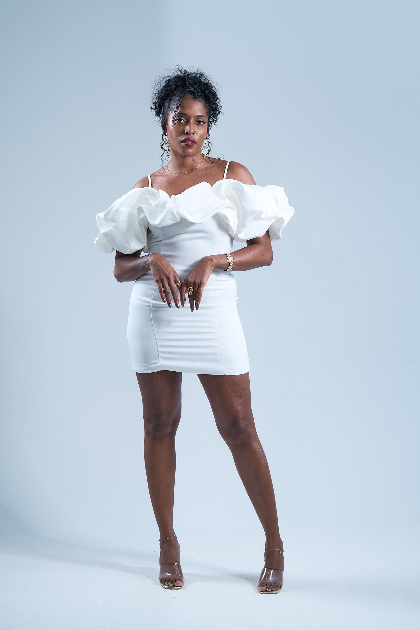 Snow Desire - Robe à col volanté