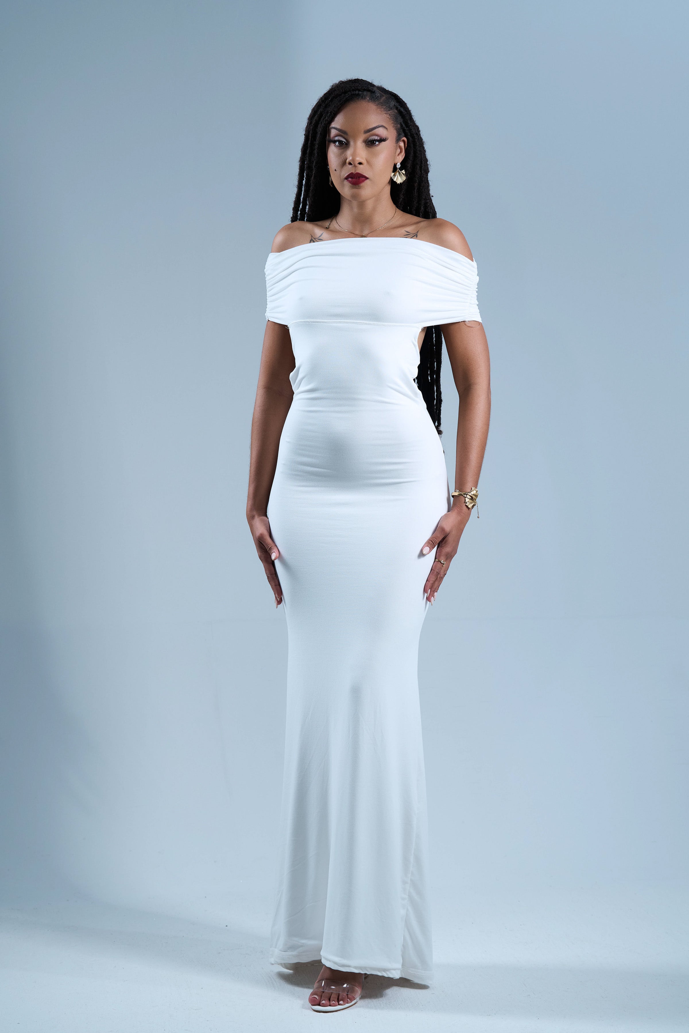 White Queen - Robe longue blanche