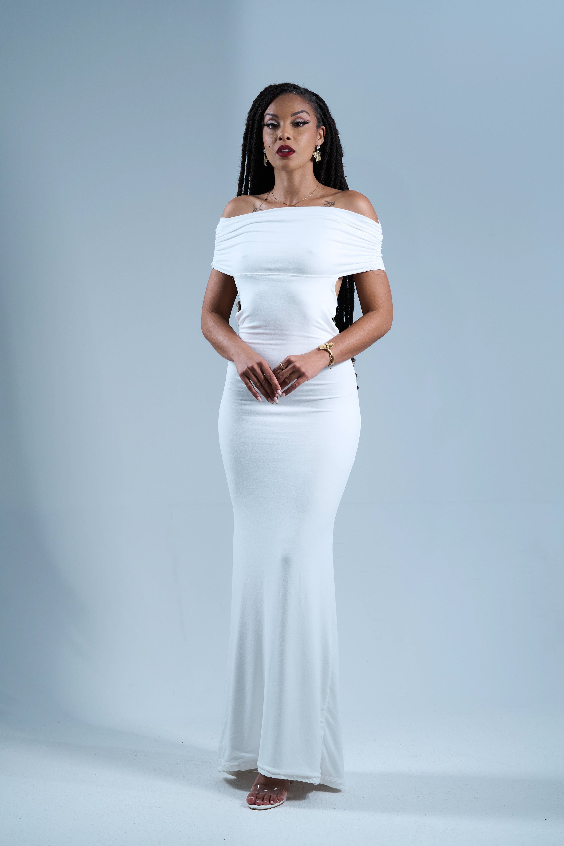 White Queen - Robe longue blanche