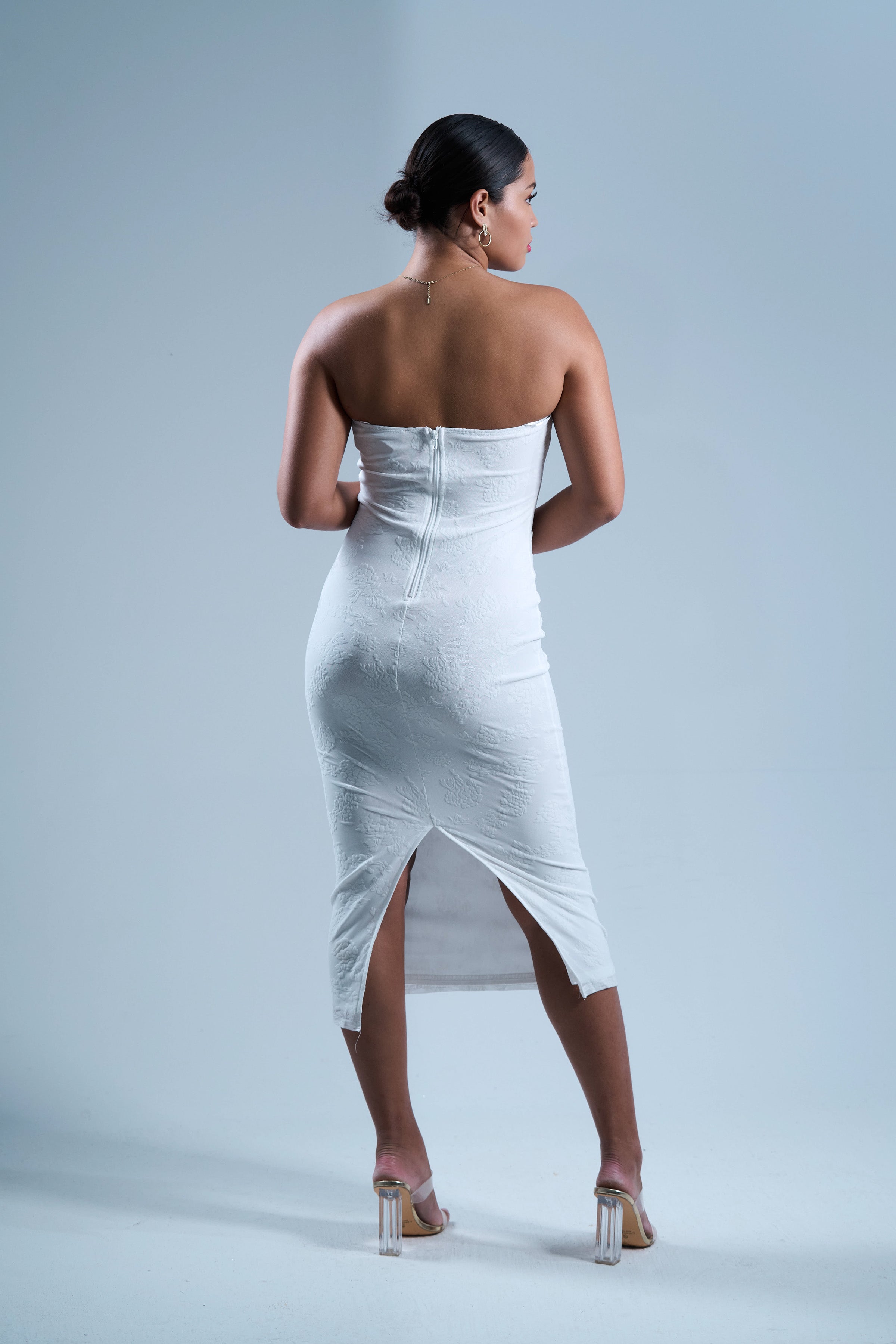 Blanco Aura - Robe midi Blanche