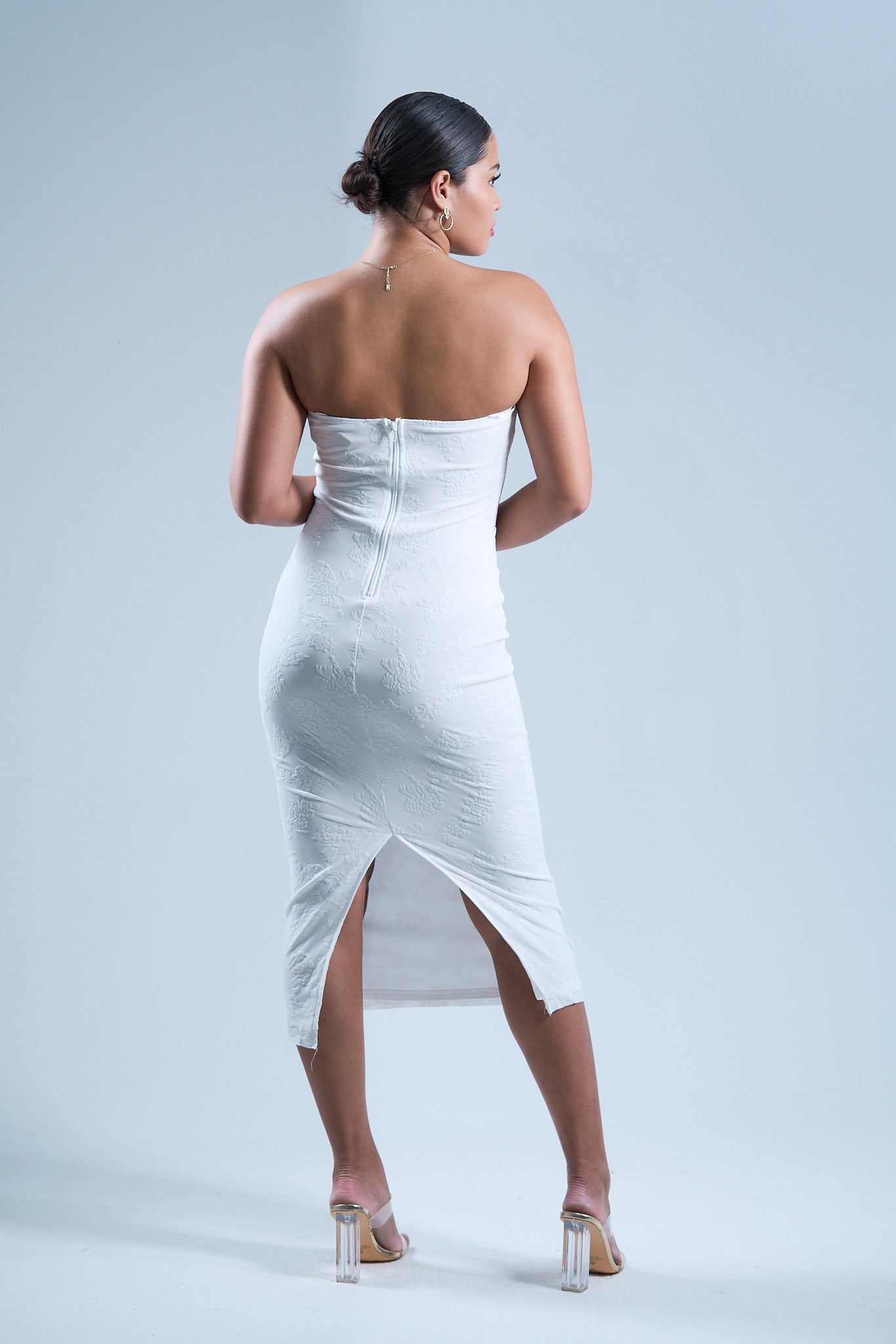 Blanco Aura - Robe midi Blanche
