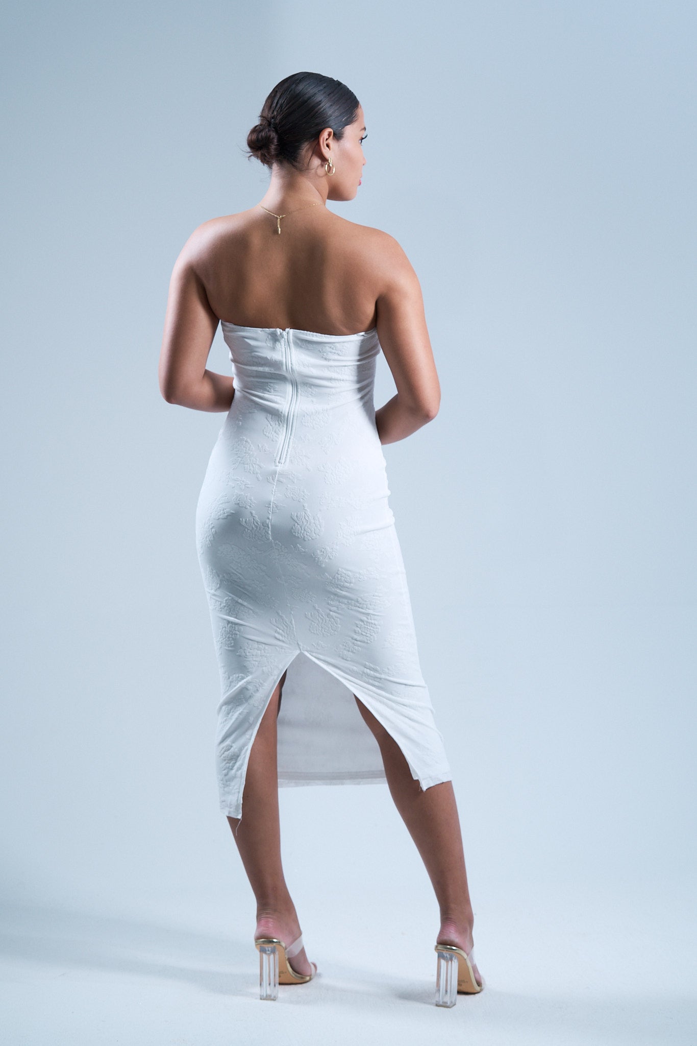 Blanco Aura - Robe midi Blanche
