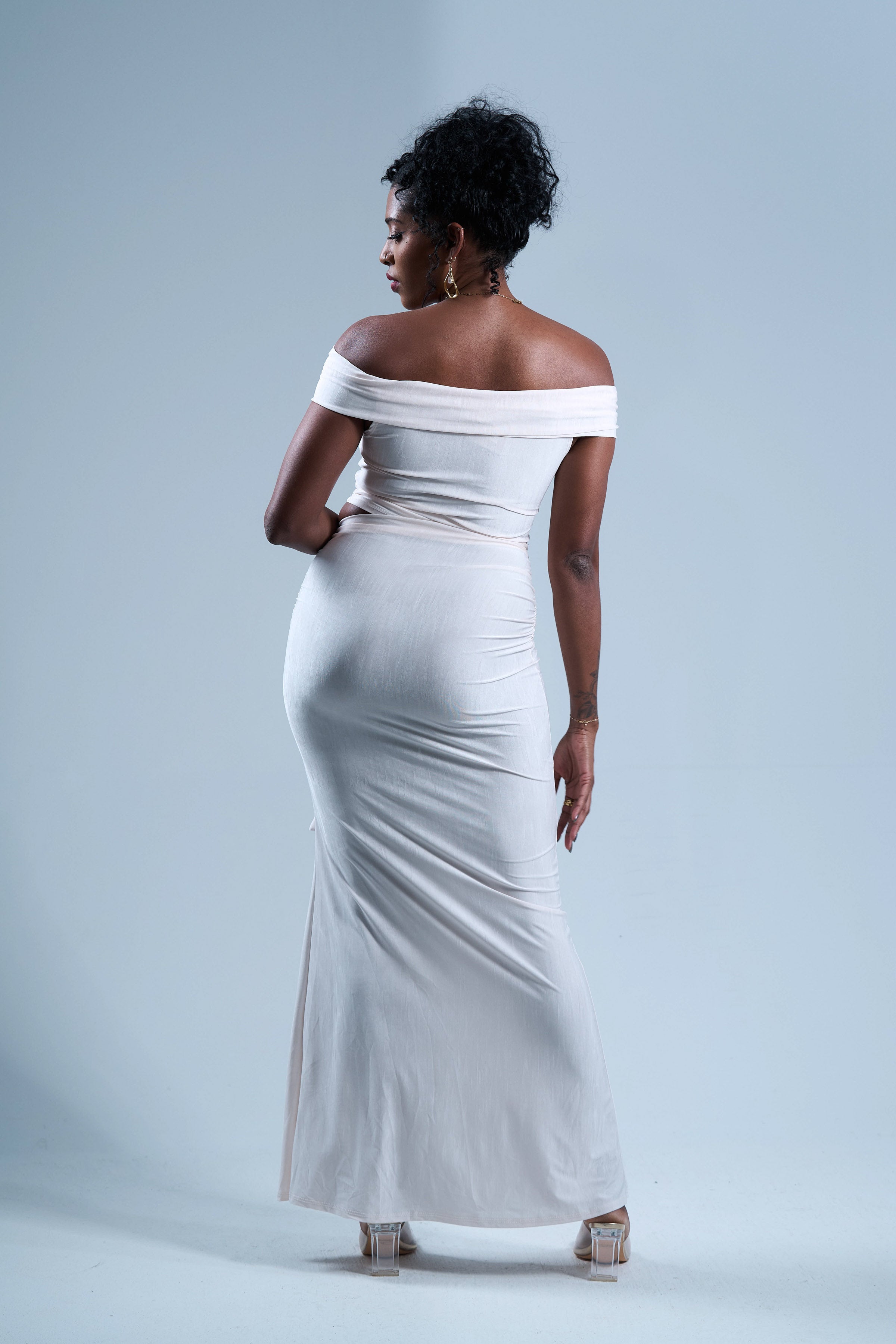 Velvet Snow - Robe longue blanche