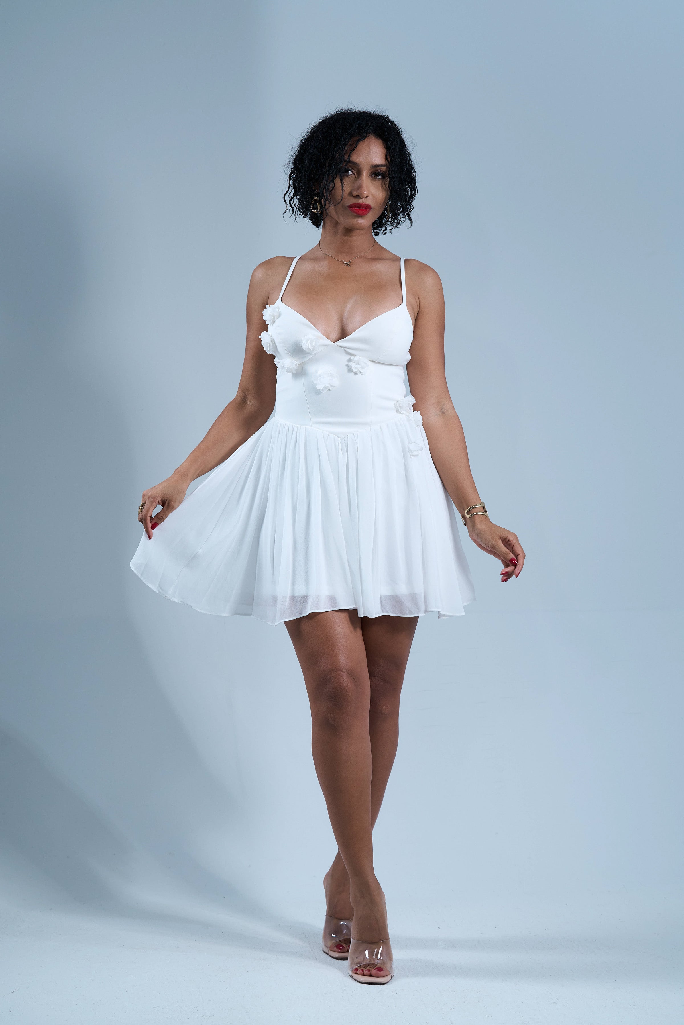 Luna Blanca - Mini robe à fleurs