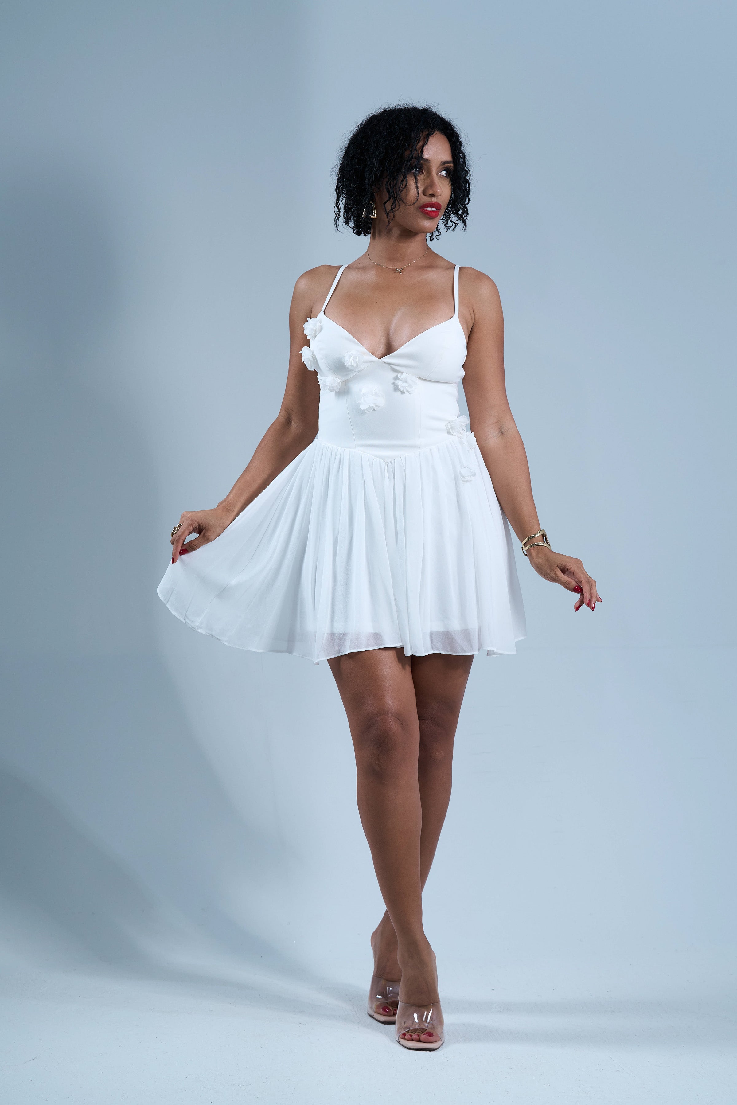 Luna Blanca - Mini robe à fleurs