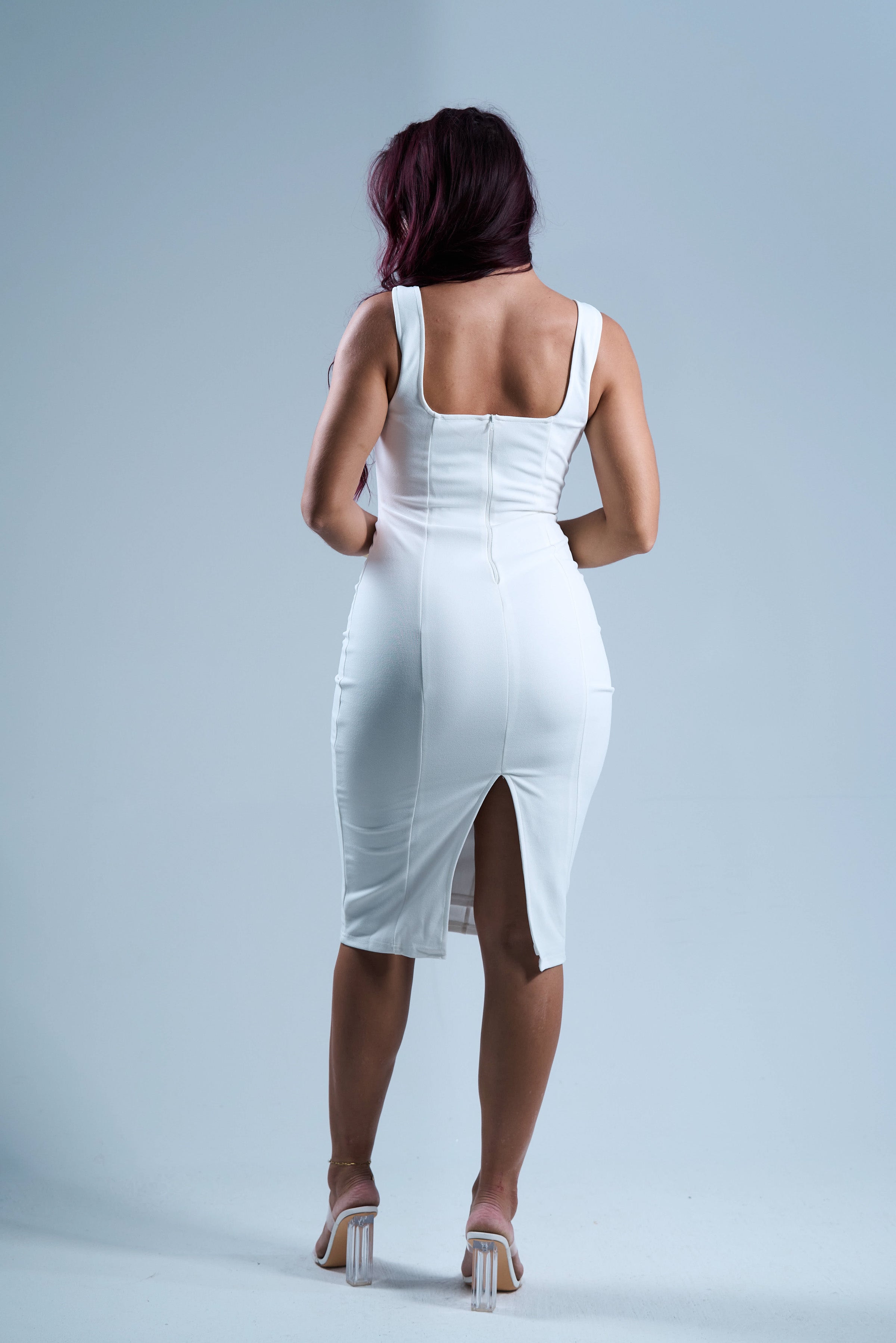 White Temptation - Robe midi Blanche