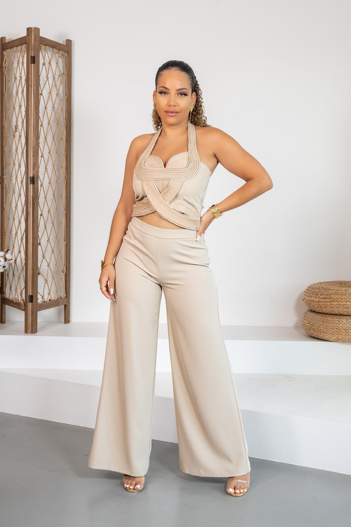 Avena - Ensemble pantalon beige - photo 3