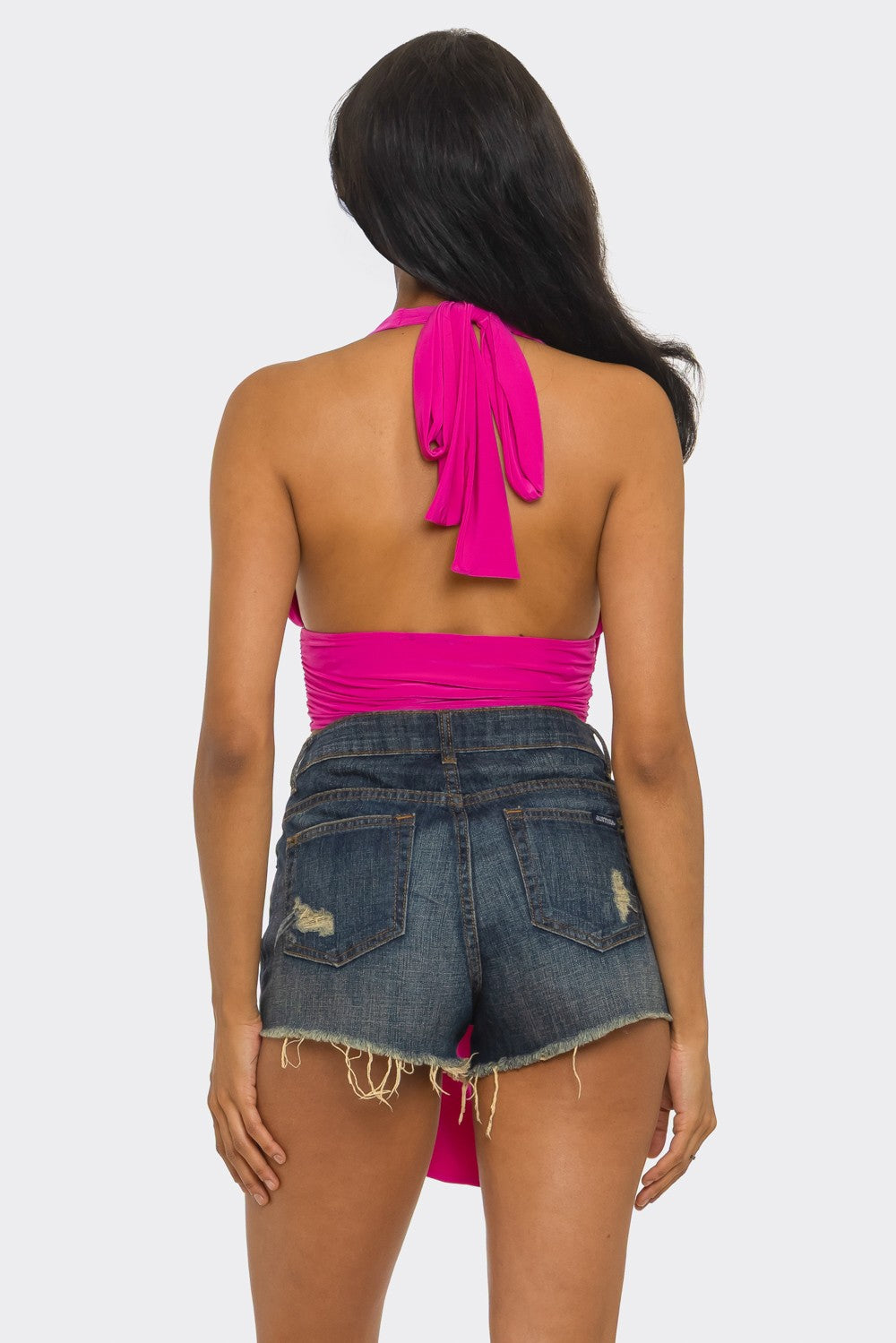 Pink top - Haut fuschia déstructuré