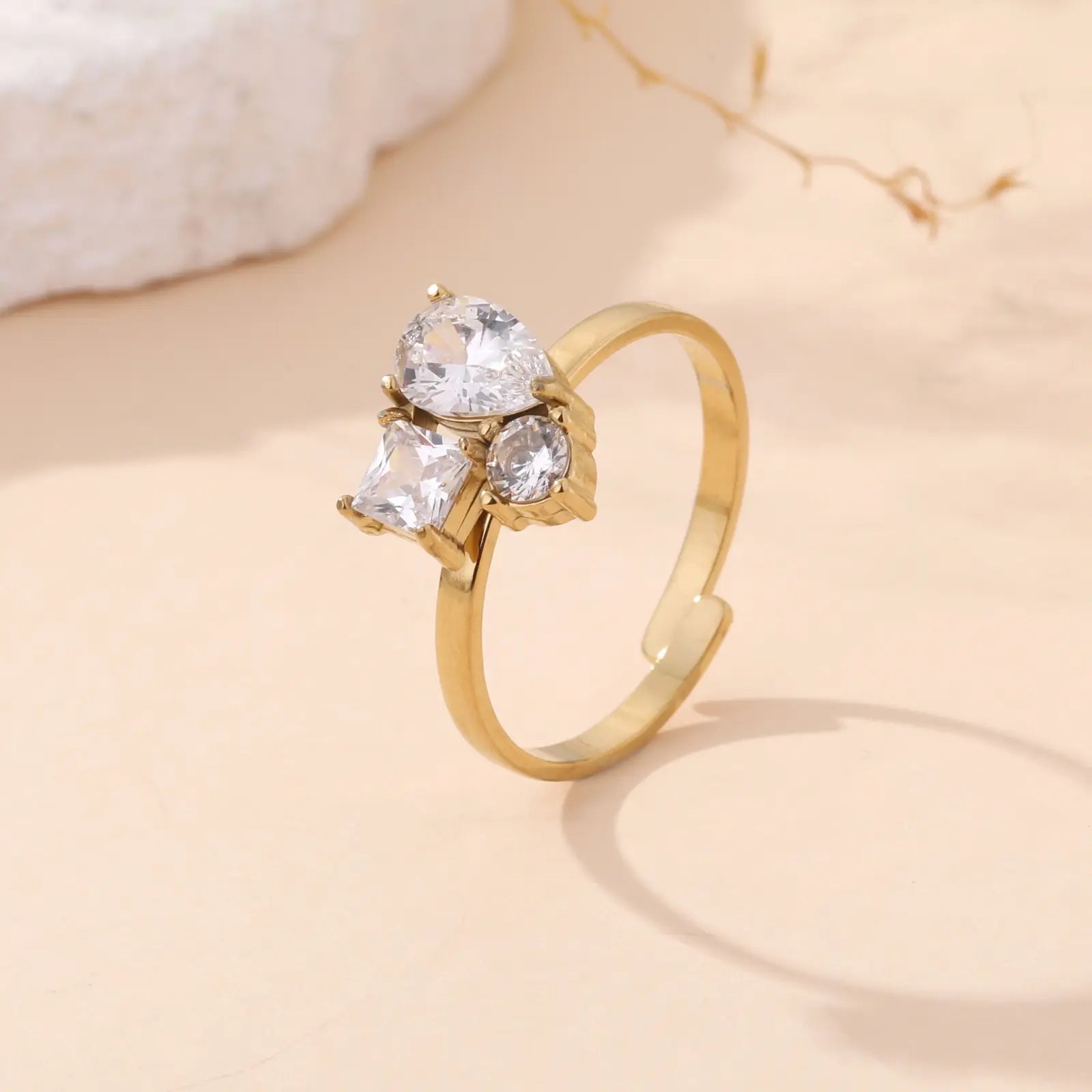 Diamond - Bague acier inoxydable