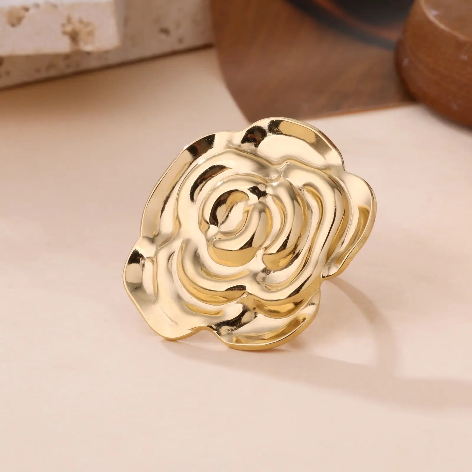 Rosa - Bague acier inoxydable