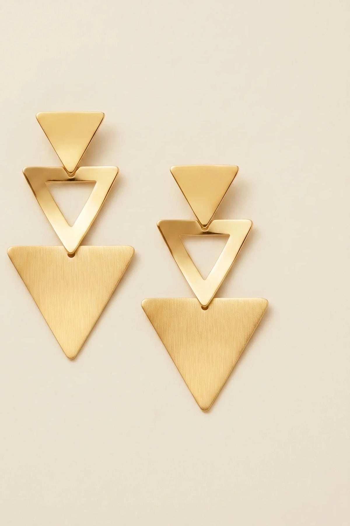 Isalys - Boucles d'oreilles pendantes en forme de triangles