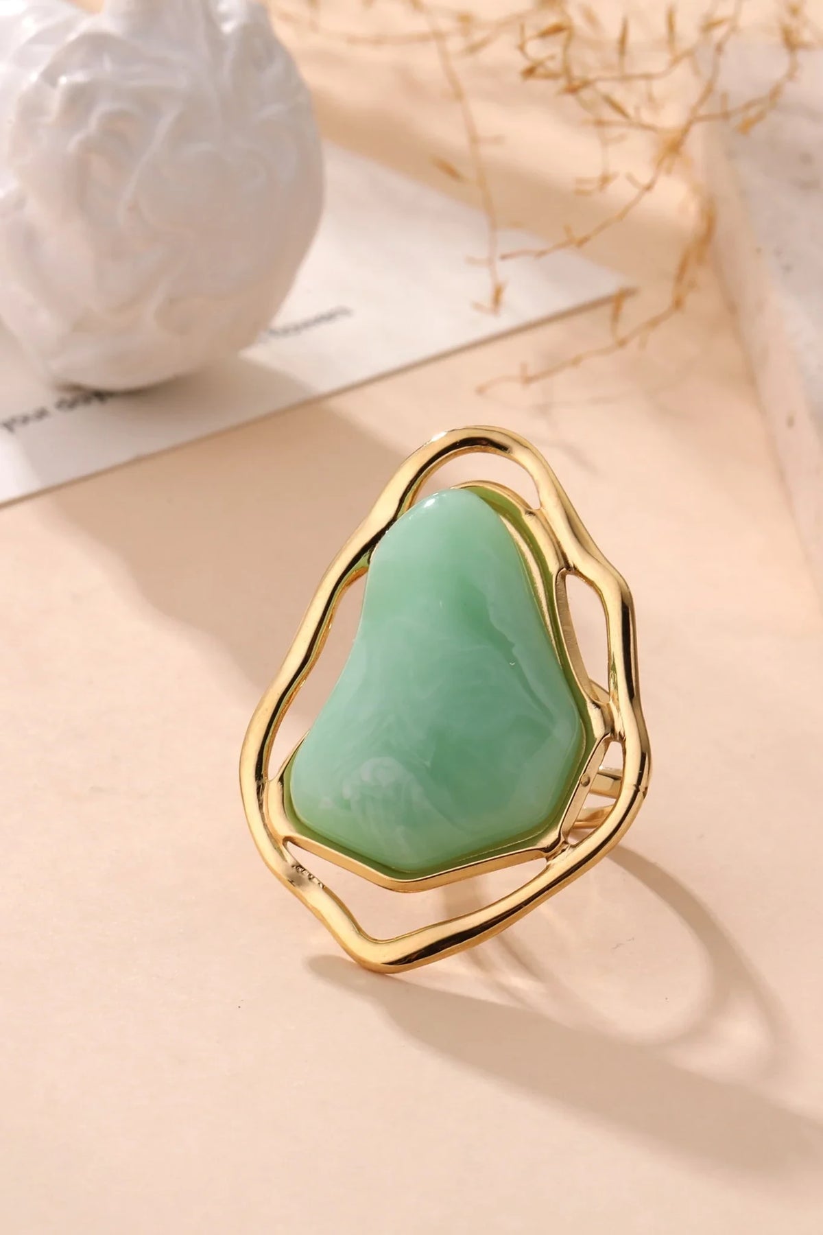 Isla Verde - Bague halo doré