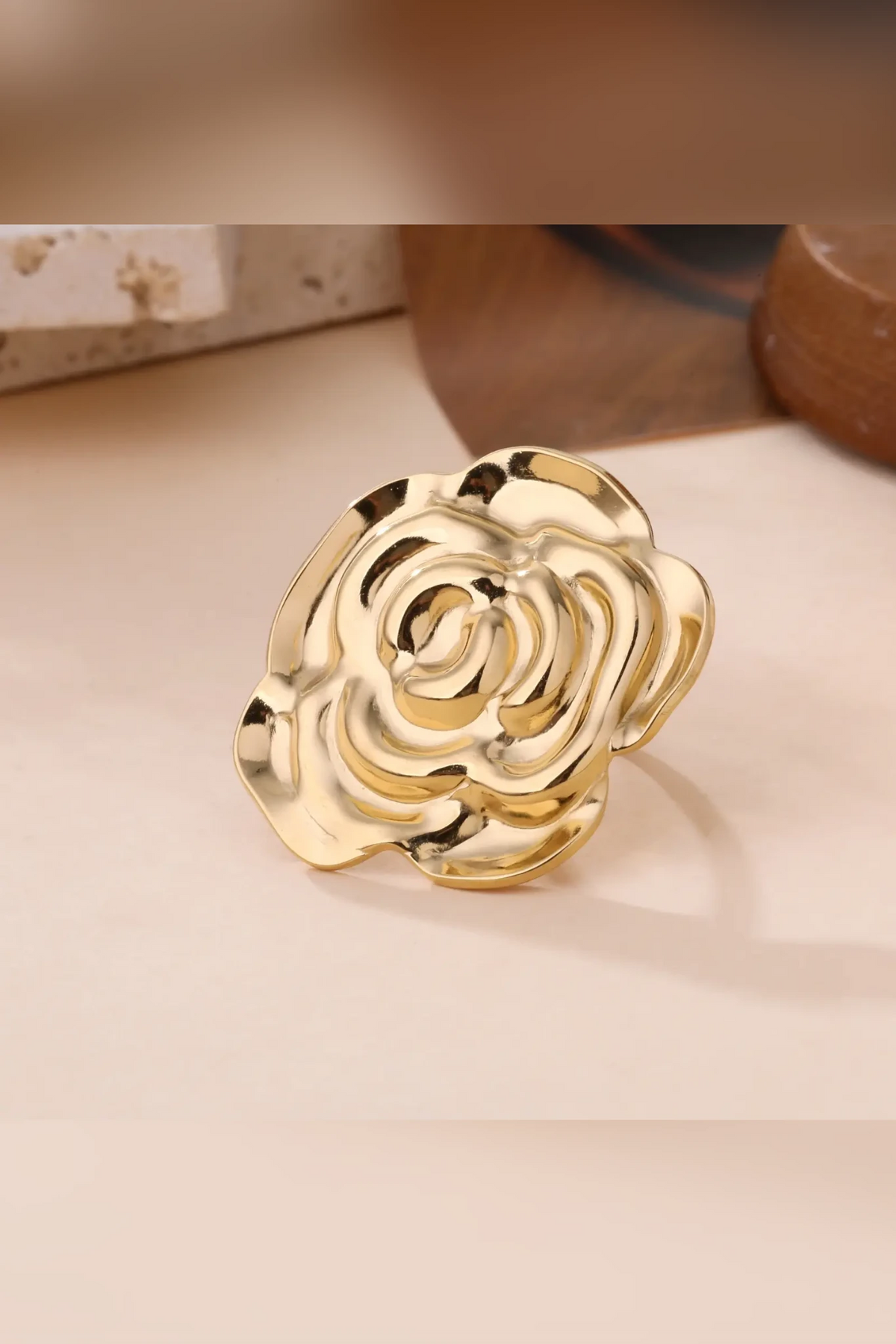 Rosa - Bague acier inoxydable