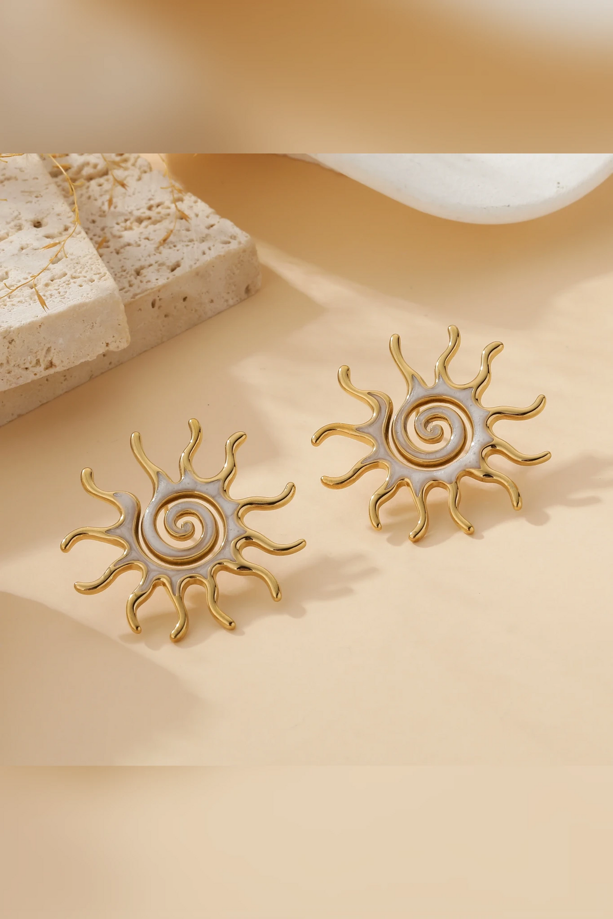Solara - Boucles d'oreilles en acier inoxydable