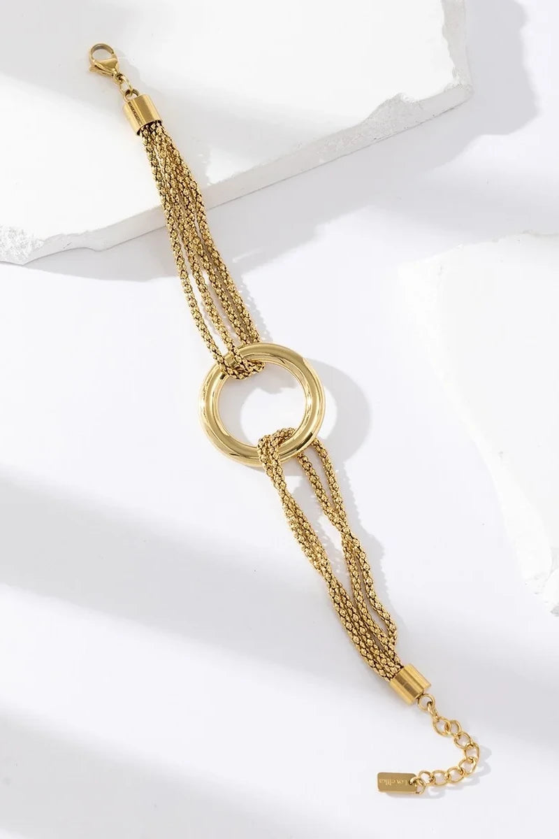 Cadena Real - Bracelet multi-chaînes doré