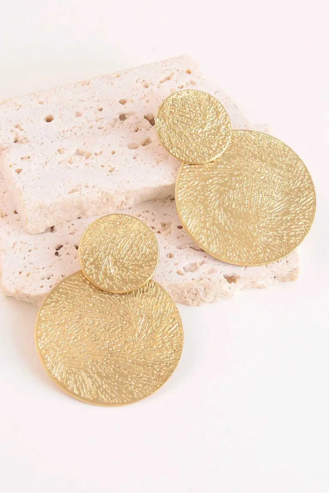 Brushed Gold - Boucles d'oreilles acier inoxydable