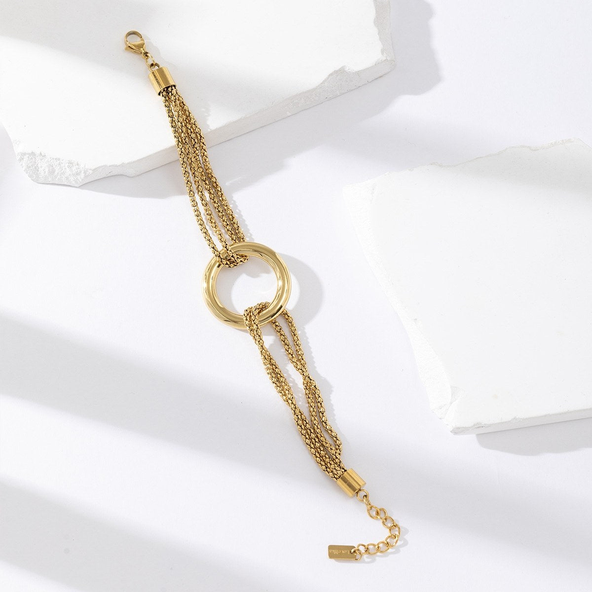 Cadena Real - Bracelet multi-chaînes doré