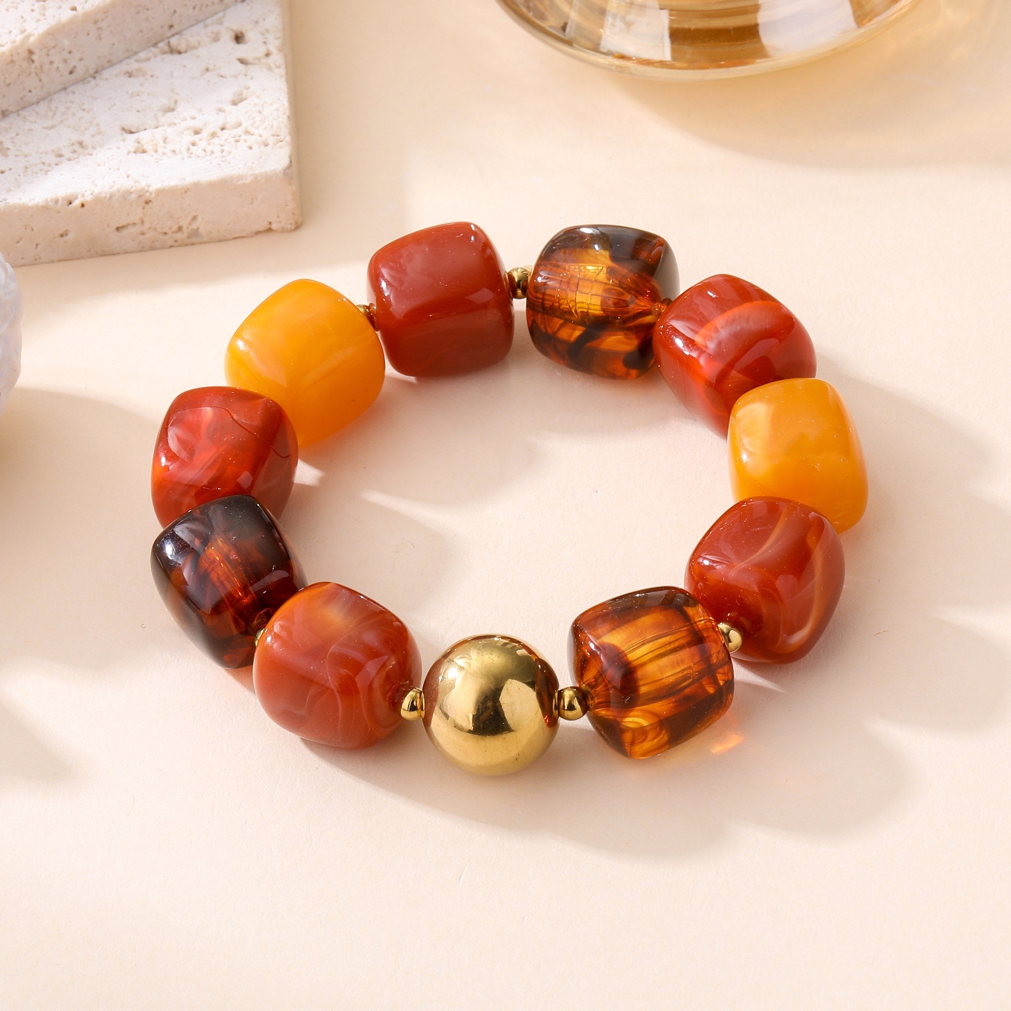 Cubo Tierra - Bracelet perles cubes