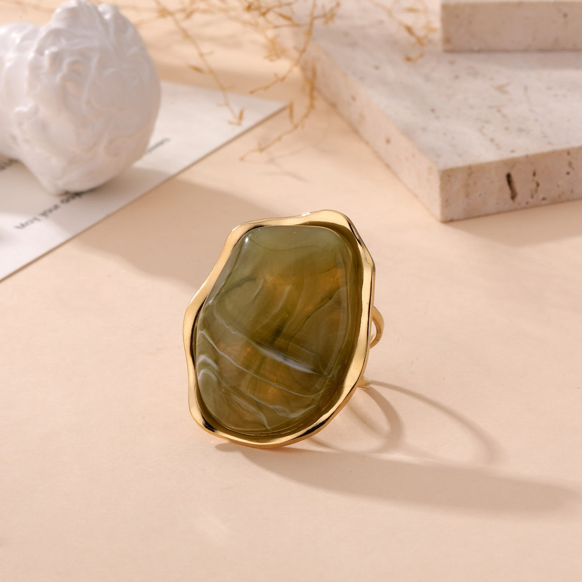 Roca Oliva - Bague maxi pierre