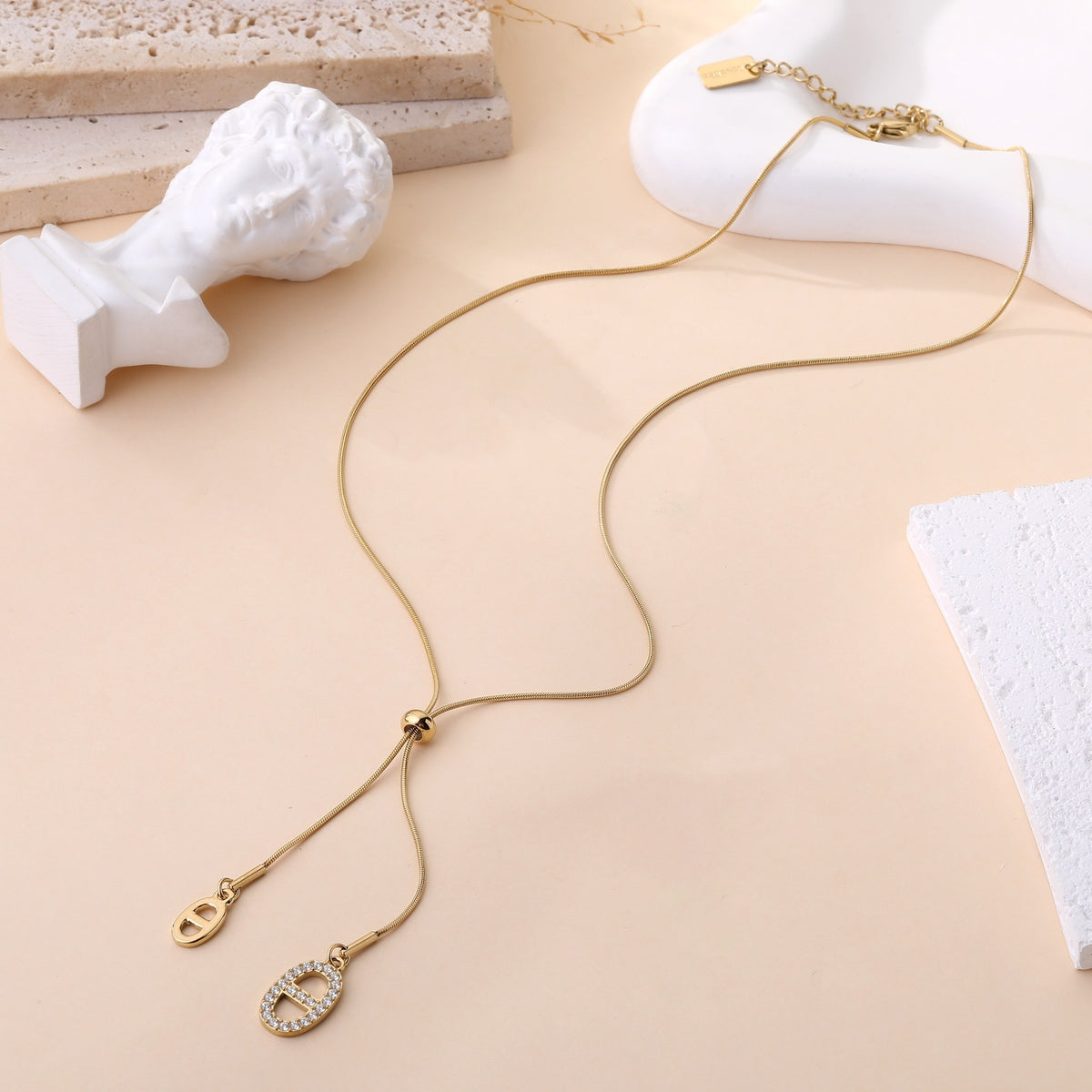 Lazo de Luz - Collier lariat serti