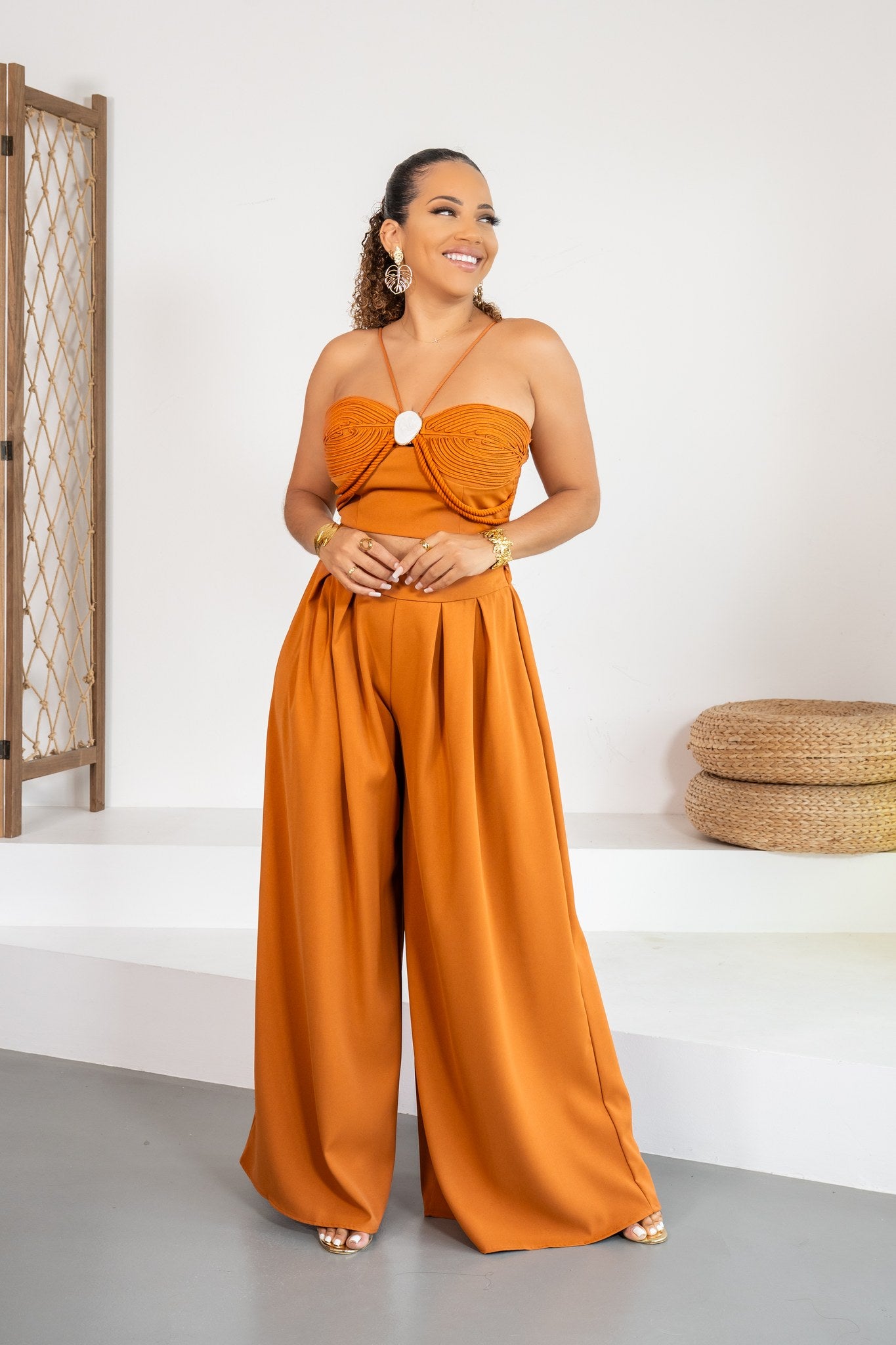 Miel - Ensemble pantalon caramel - photo 1