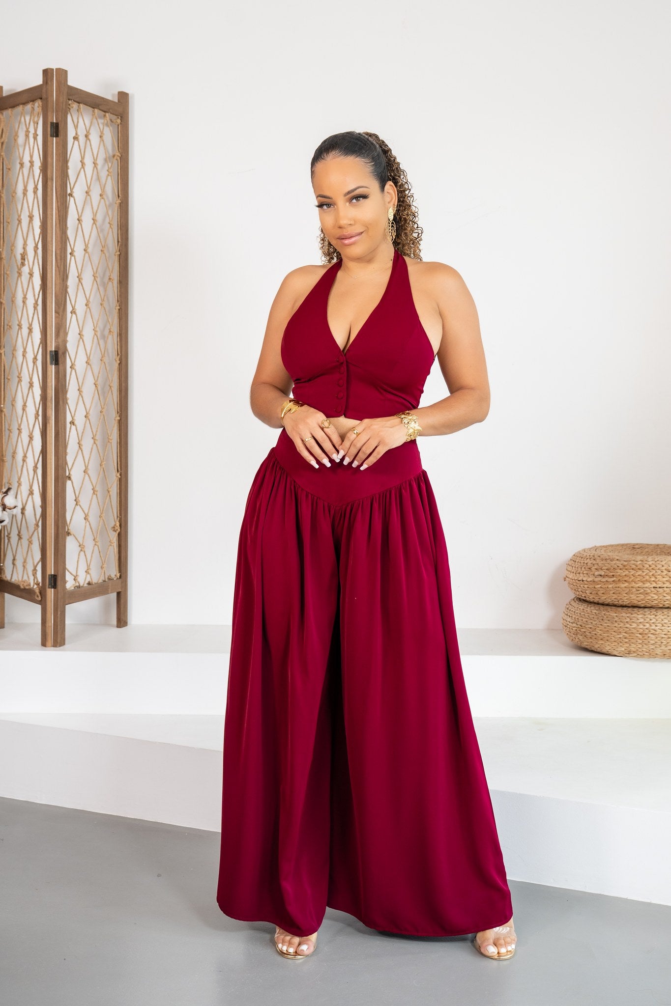 Vino - Ensemble pantalon bordeaux