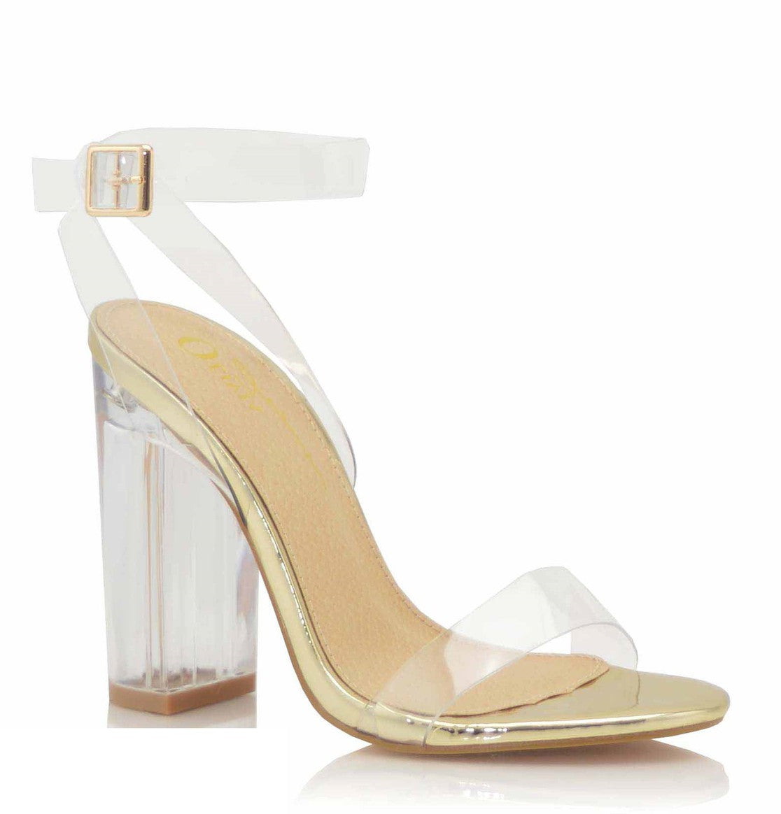 TEYAH - Escarpins dorés à brides