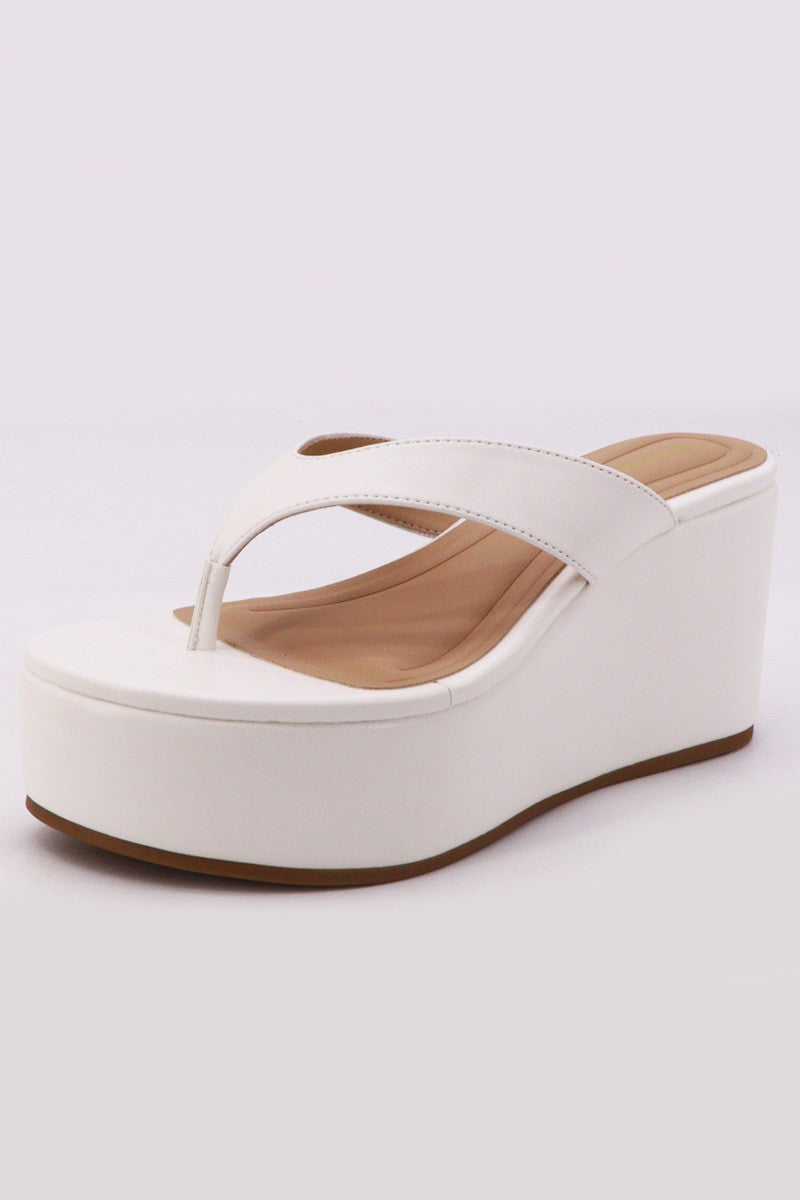 VAIANA - Sandales compensées blanches