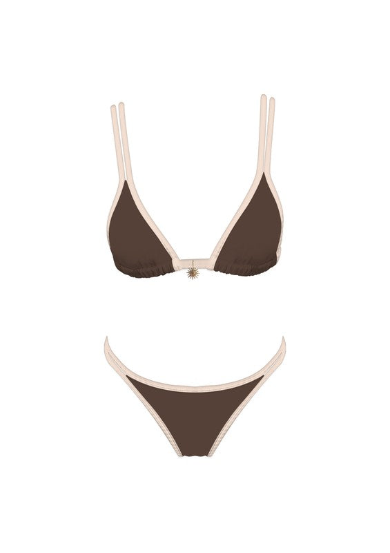 Cocoa Affair - Bikini sexy marron et beige