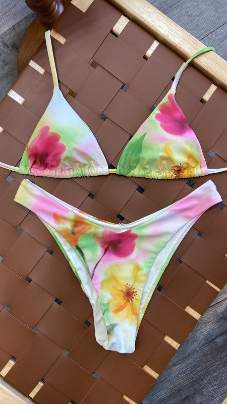 Island Fever - Bikini fleuri échancré