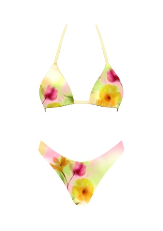 Island Fever - Bikini fleuri échancré