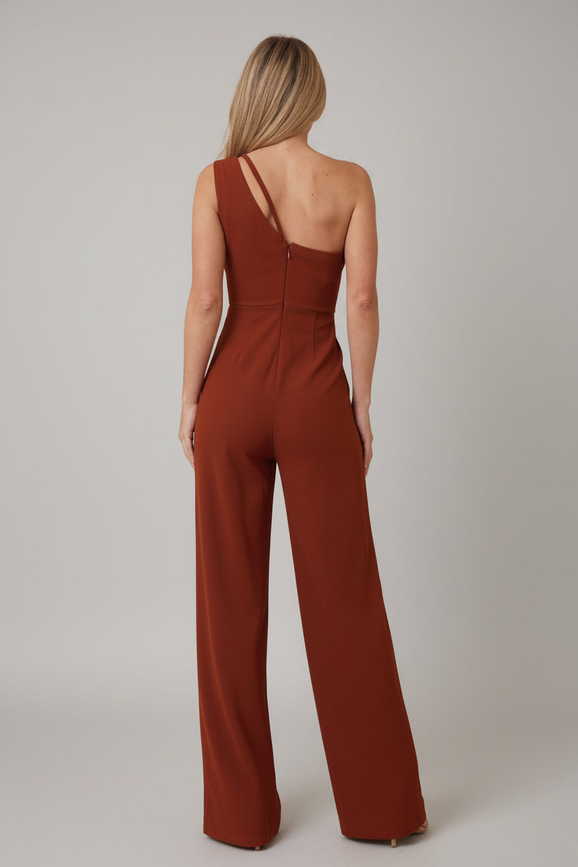 Sienna - Combinaison asymétrique terracotta