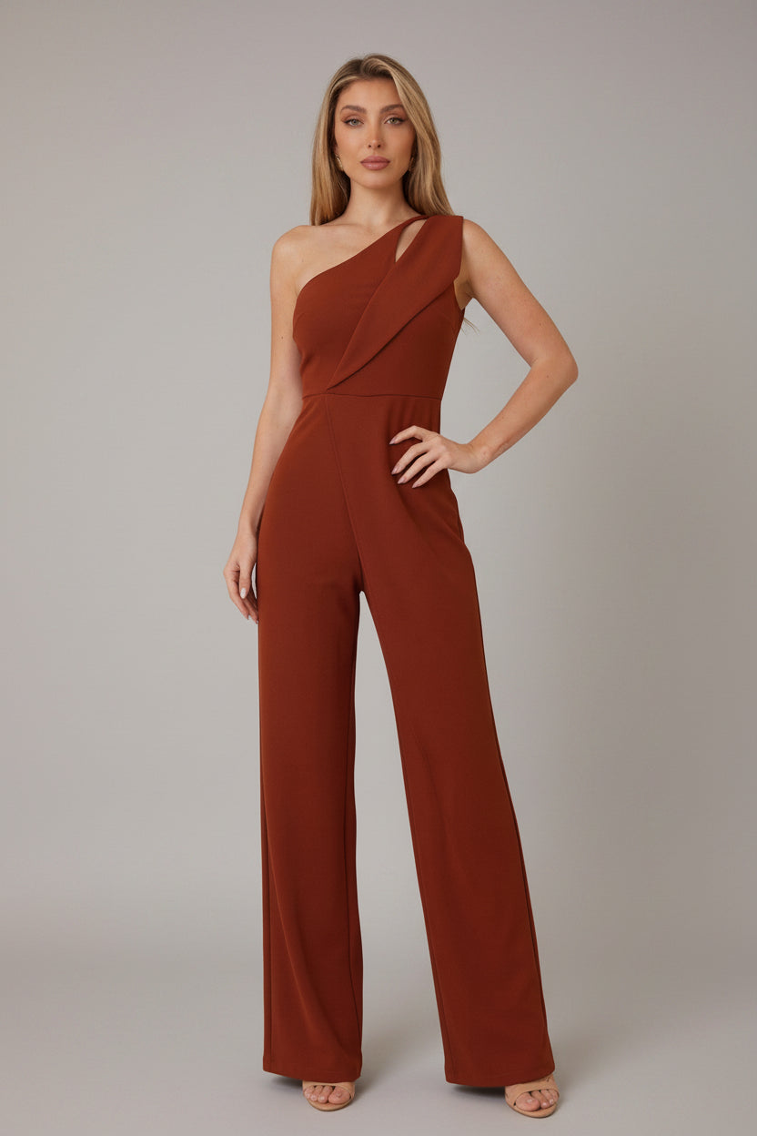 Sienna - Combinaison asymétrique terracotta