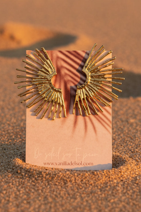 Sunrays- Boucles d'oreilles acier inoxydable