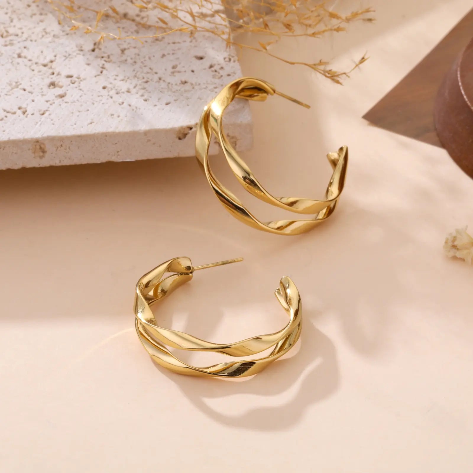 Nohea - Boucles d'oreilles acier inoxydable