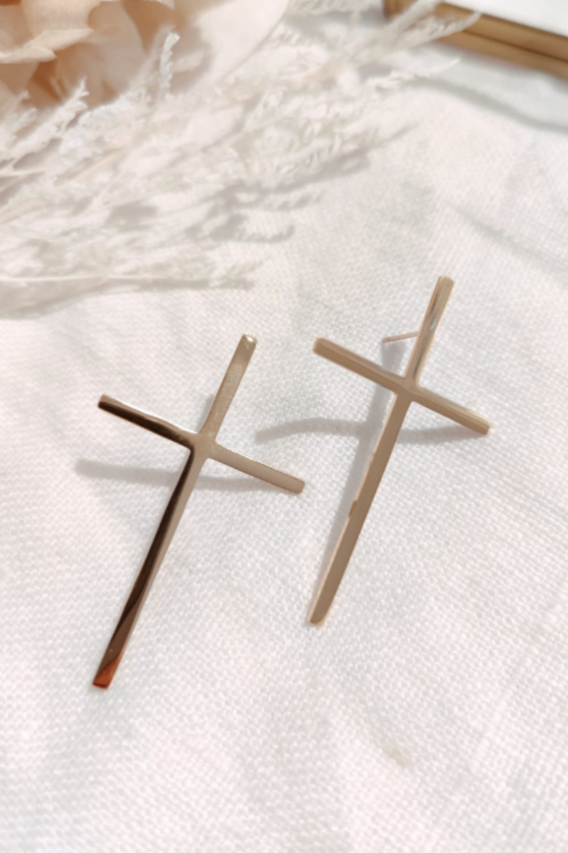 Boucles d'oreilles CROIX FINES