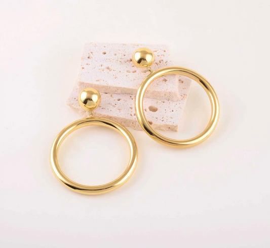 Linea Gold - Boucles d'oreilles acier inoxydable