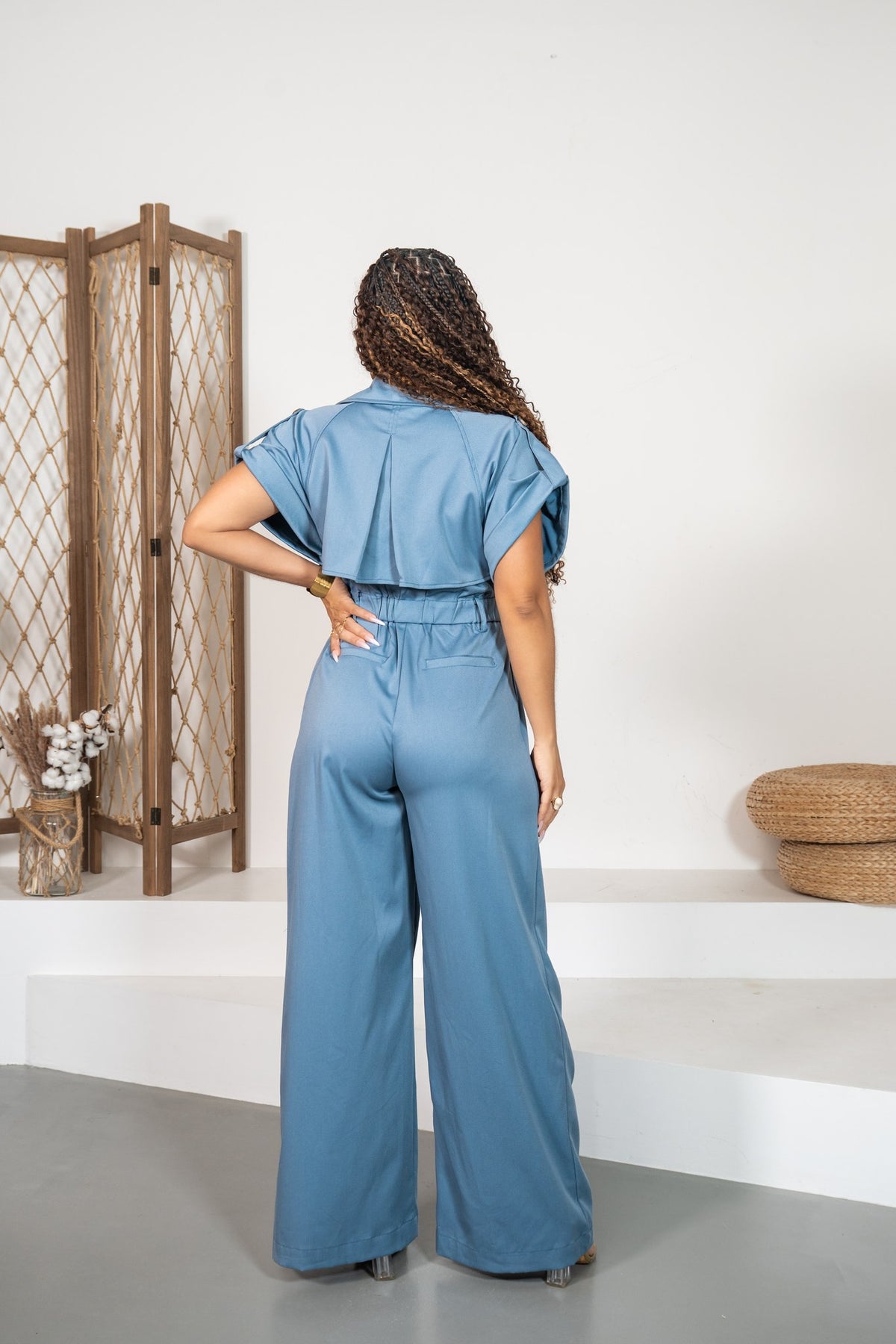 Calcedonia - Combinaison trench bleu ciel