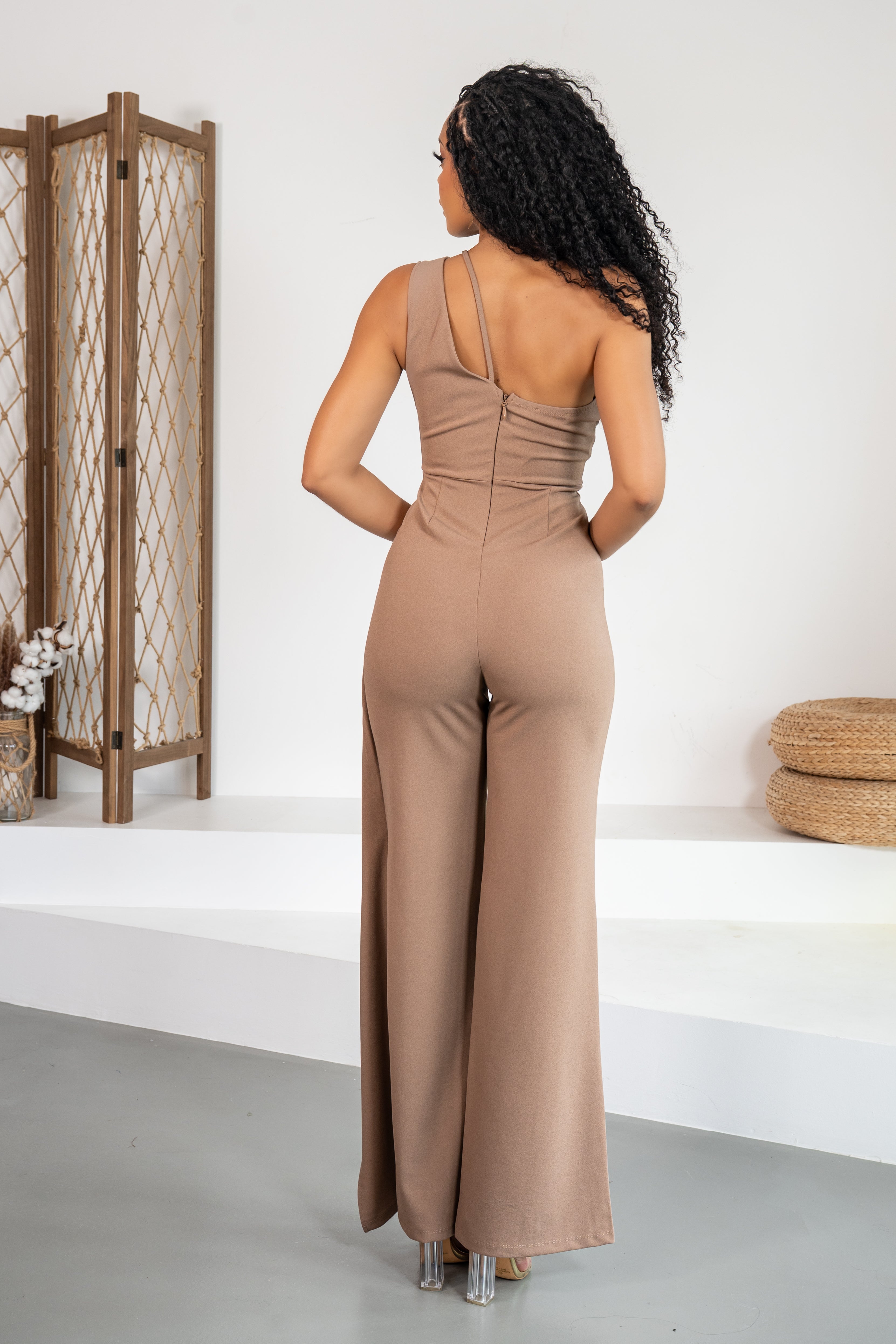 Elara - Combinaison asymétrique taupe