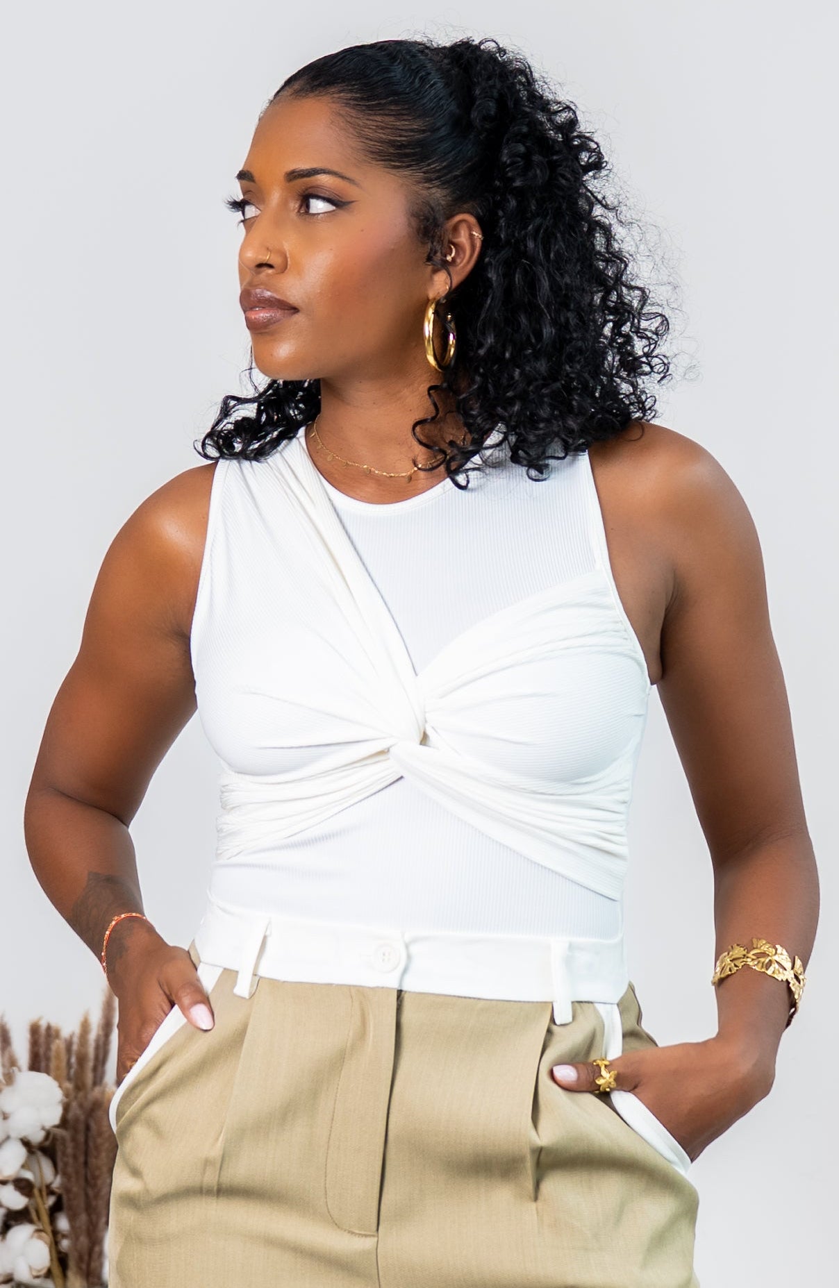 Trendy twist body - Blanc